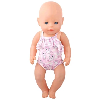Одяг для ляльки розміром 43 см пупса Baby Born або American Girl Бебі Борн Купальник купальний костюм Єдиноріг