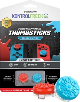 Накладки на стики KontrolFreek Splash Edition (Blue/Red) для Nintendo Switch / Switch OLED / Switch LITE