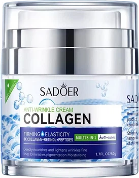 Антивозрастной крем Sadoer Collagen+Retinol+Peptides для укрепления и эластичности кожи 50 г (6942349702389)