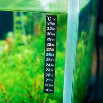 Термометр-полоска 18–34 °C клейкий, LCD для емкостей