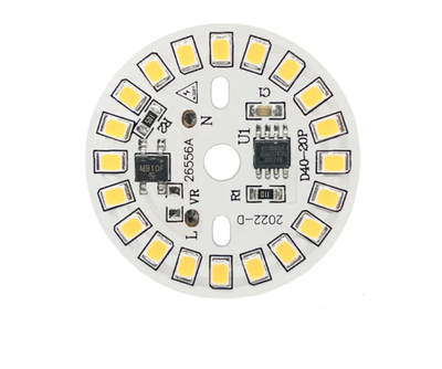 Светодиодный LED-модуль 9Вт, 40мм AC220В плата для ремонта ламп 9Вт, холодный белый