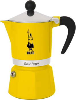 Гейзерна кавоварка Bialetti Rainbow Yellow 250 мл (502020171) (955555911062592) - Уцінка