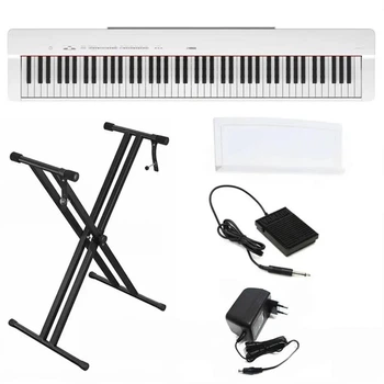 Цифровое пианино Yamaha P-225 (White) (стойка, педаль, пюпитр и блок питания)