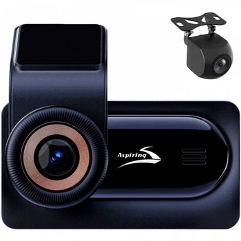 Автомобильный видеорегистратор Aspiring AT360 4G/WI-FI/GPS/Full HD 2 камеры 3'' 1920x1080 Black (AT4G35D1)