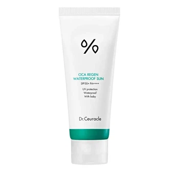 Водостійкий сонцезахисний крем з центелою азіатською DR. CEURACLE Cica Regen Waterproof Sun SPF 50+ PA++++ 100 мл (8806133615645)
