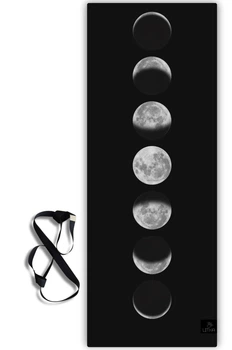 Килимок для йоги та фітнеса Lita Way of Moon з натурального каучуку та мікрофібри | Home-версія, 183x68 см | Збільшена ширина