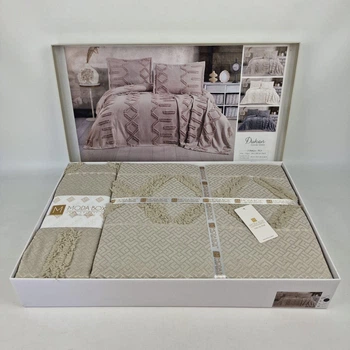 Покривало Moda Box 240х260 з наволочками Duhan Gri