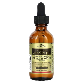 Рідкий витамин Д3 Solgar (Liquid Vitamin D3) 5000 МО 59 мл SOL32048