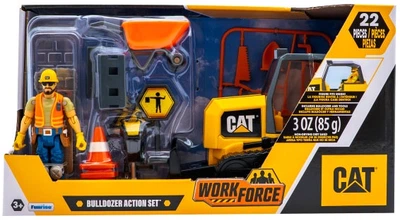 Zestaw mini Funrise CAT Plac budowy - Buldożer z figurką i akcesoriami 83455 (021664834558)