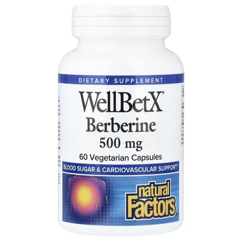 Берберін Natural Factors (WellBetX Berberine) 500 мг 60 шт