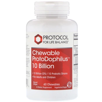 Пробіотик Protocol for Life Balance ProtoDophilus 10 Billion, 60 жувальних таблеток