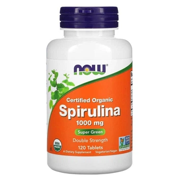 Спіруліна, Spirulina, Now Foods, 1000 мг, 120 таблеток