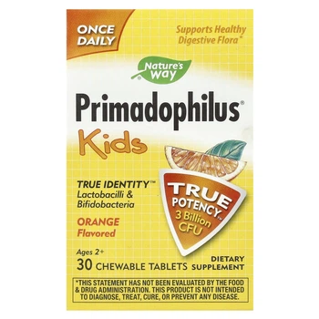 Пробіотик для дітей Nature's Way (Primadophilus kids) 3 млрд ЩЕ 30 жувальних таблеток Апельсин