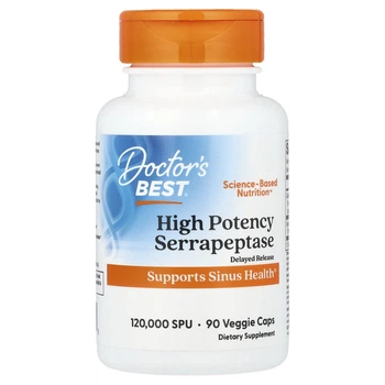 Серрапептаза Doctor's Best (Serrapeptase) 120 000 SPU 90 шт