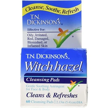 Dickinson Brands, Очищуючі диски з гамамелісом Witch hazel Dickinson, 60 шт
