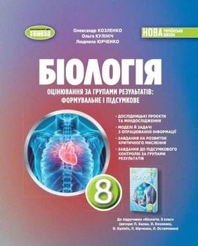 Біологія. 8 клас. Зошит для тематичних та підсумкових робіт - Козленко О.