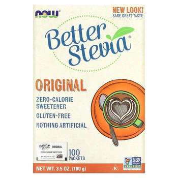 Стевія NOW Foods (Original Better Stevia) 100 пакетиків NOW06957