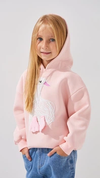 Худи с принтом для девочки First Kids M-202 98 см Розовый shop (2000999199165)