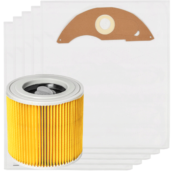 Мешки (5шт) и фильтр для пылесоса Karcher NT 22/1 2.889-217.0