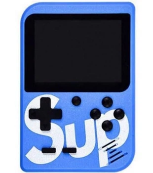 Карманная игровая ретро приставка Sup Game Box 400 игр dendy SEGA 8bit синий
