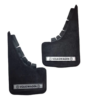 Бризковики малі "Volkswagen" Серебренн. напис, м'яка структурна гума "Mud-Flaps" (2шт)