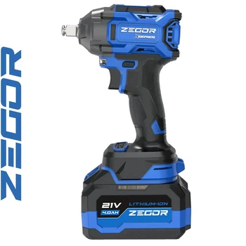 Гайковерт аккумуляторный Zegor SDAX-21BL-500 2*(21В, 4Ач) в кейсе (Серия X)