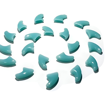 Колпачки для когтей антицарапки накладные Нігтик, M (4-6 кг), 20 шт., Turquoise