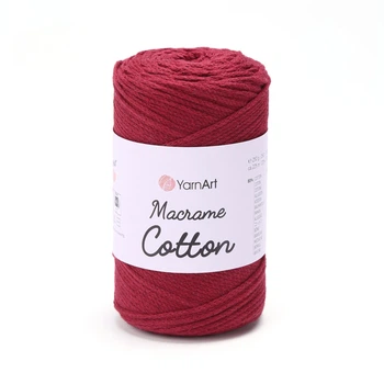 Шнур плетений YarnArt macrame cotton 2мм бордо (№781)