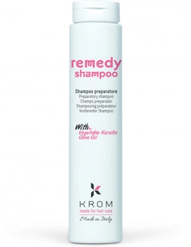 Восстанавливающий шампунь KROM Remedy с растительным кератином и маслом оливы 250 мл