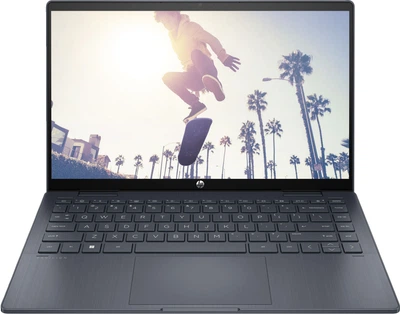 HP Ноутбук HP Pavilion x360 14-ek2006ua 14" FHD IPS Touch, Intel 3-100U, 8GB, F512GB, UMA, DOS, синий