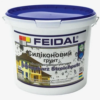 Грунт под декоративные штукатурки Feidal Silikonharz Streichputz силиконовый адгезионный 8 кг