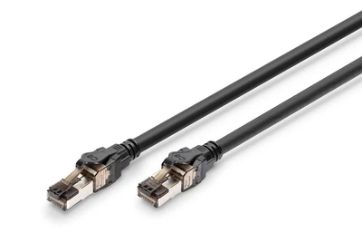 Digitus Патч-корд DIGITUS CAT 8.1 S-FTP, 0.5м, AWG 24/7, LSZH, чорний