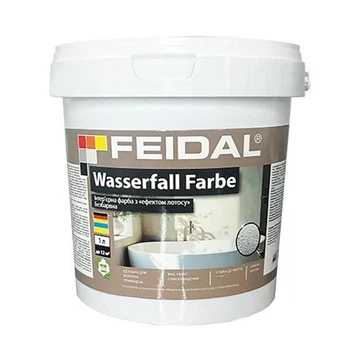 Глубоко-матовая краска Feidal Wasserfall Farbe Бесцветная: водоотталкивающий эффект лотоса для интерьера 1 л
