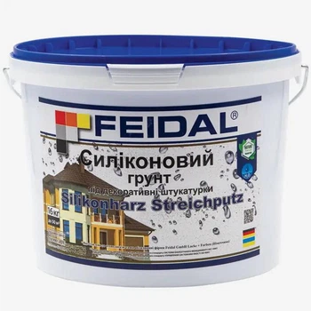 Грунт под декоративные штукатурки Feidal Silikonharz Streichputz силиконовый адгезионный 16 кг