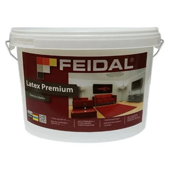 Краска латексная Feidal Latex Premium глубокоматовая для помещений с высокой нагрузкой 2.3 л