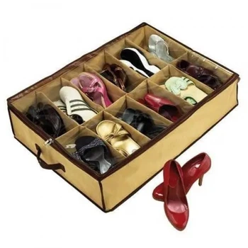 Органайзер для хранения обуви Shoes Under 12 пар 75х59х15 см бежевый