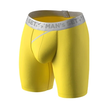Чоловічі анатомічні боксери з бавовни, Anatomic Long 2.0, Silver Series, жовтий XL SS140-16
