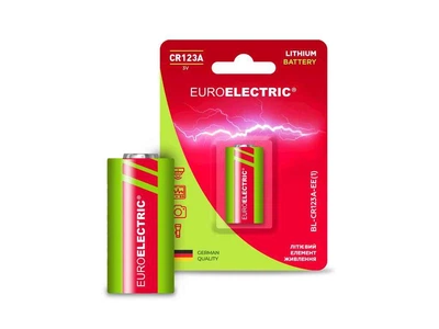 Батарейка літієва EUROELECTRIC CR123/CR123A 1штшт 3V blister