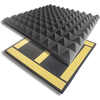 Акустичні панелі швидкого монтажу Quick Installation Pyramid самоклеючі, графіт 50х50см товщина 50мм