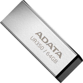 Флеш пам'ять USB ADATA 64GB USB 3.2 Gen 1 UR 350 Silver/Black (UR350-64G-RSR/BK)