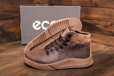 Cпортивні шкіряні черевики, зимові кросівки на хутрі Nubuck Brown 43