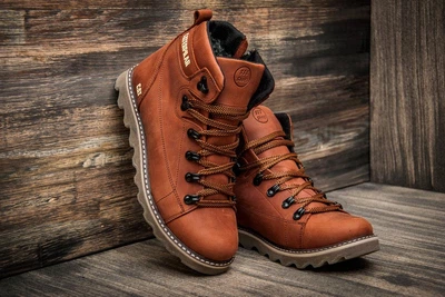Ботинки кожаные зимние Rider Nubuck V1 рыжие 45