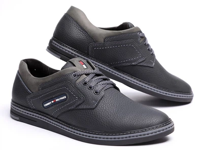 Спортивные кожаные туфли Tommy Hilfiger Sheriff Black-Grey 41