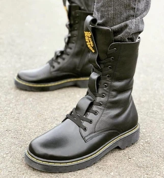 Шкіряні зимові черевики берці Dr. Martens Nappa Black 44