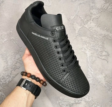 Кеди кросівки шкіряні з перфорацією Guess los angeles 41