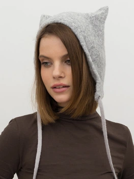 Шапка женская Malisa Мяу 15-1394-BR-715 One Size Светло-серая