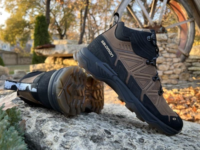 Спортивные кожаные ботинки, кроссовки термо Salomon Ranger Gore-Tex Coyote 44