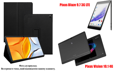 Чохол-підставка CRAYTON для Pixus Blaze 9.7 3G LTE, Vision 10.1 4G – стиль, захист і ручна збірка, колір Чорний