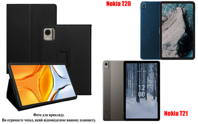 Чехол-подставка CRAYTON для Nokia T20, Nokia T21 – стиль, защита и ручная сборка, цвет Черный