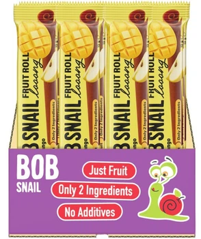 Упаковка фруктово-ягідних цукерок Bob Snail Fruit Roll Looong Натуральні Манго-яблуко 15 г х 30 шт (4820287102428)